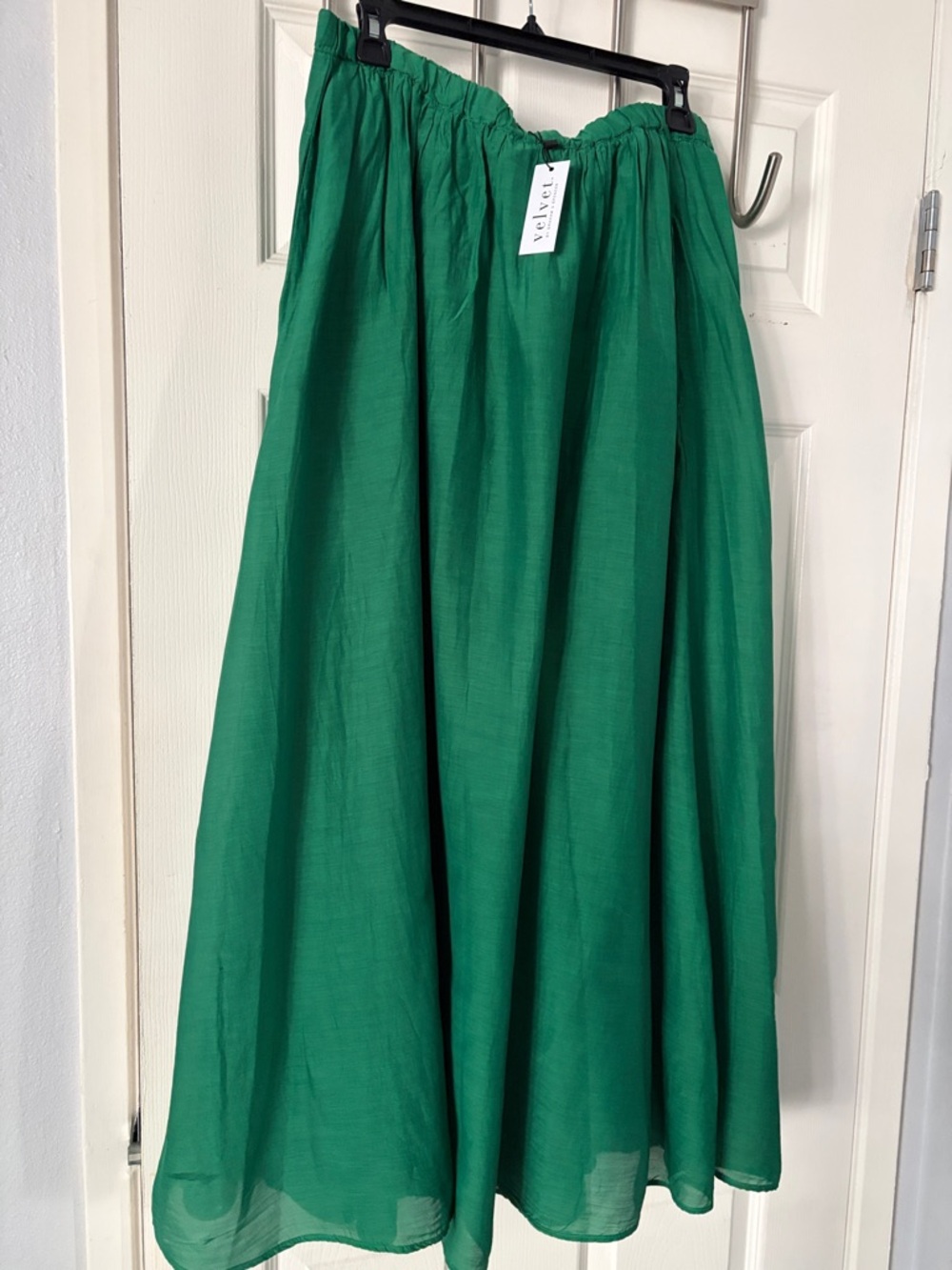 Velvet by Graham & Spencer Emerald Green Full Maxi Skirt